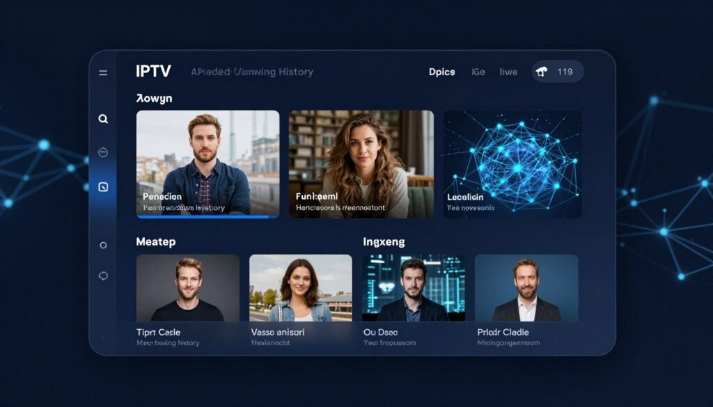 AI-powered content recommendation interface on IPTV screen
