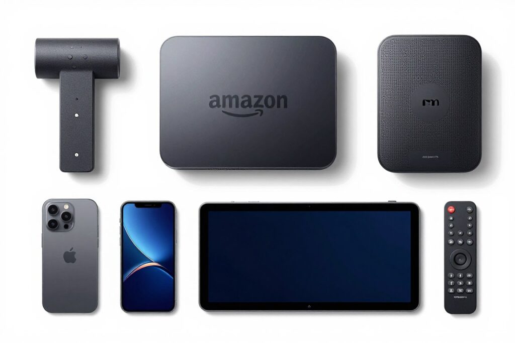 Collection of devices showing IPTV compatibility