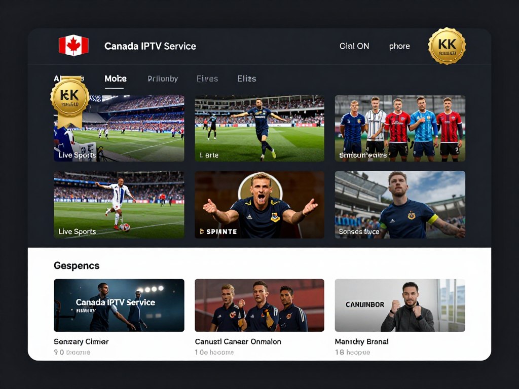 Elite IPTV service showing premium sports package and 4K content