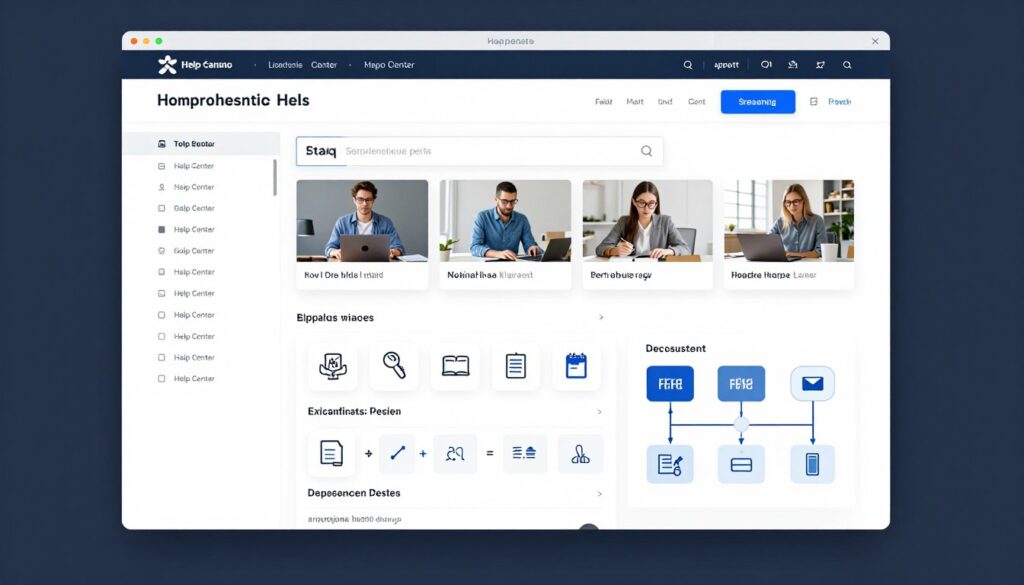 IPTV provider help center showing knowledge base articles and video tutorials