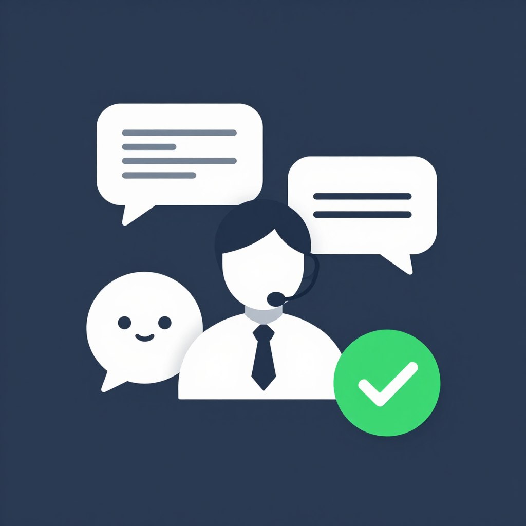 Icon showing live chat support interface