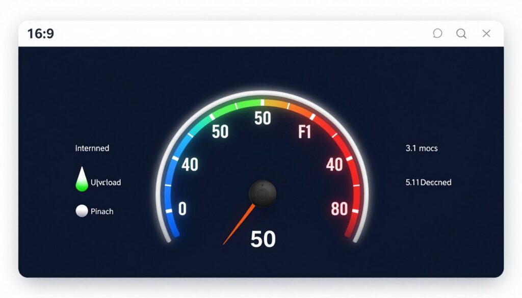 Internet speed test showing adequate speeds for IPTV streaming