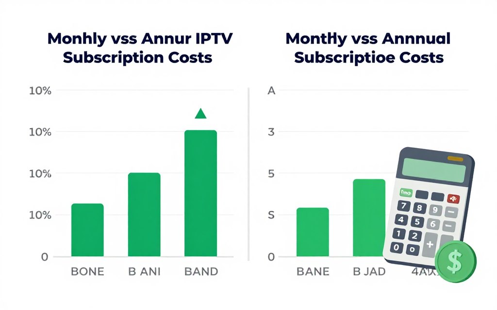 Savings calculation showing annual IPTV subscription versus monthly payments