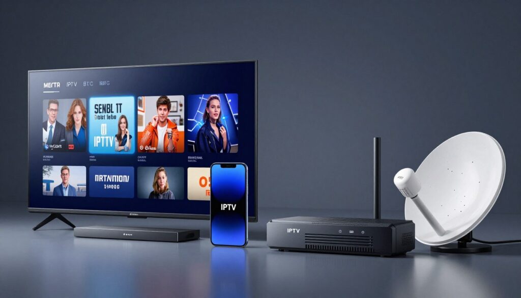 Side-by-side comparison of IPTV and traditional cable setup