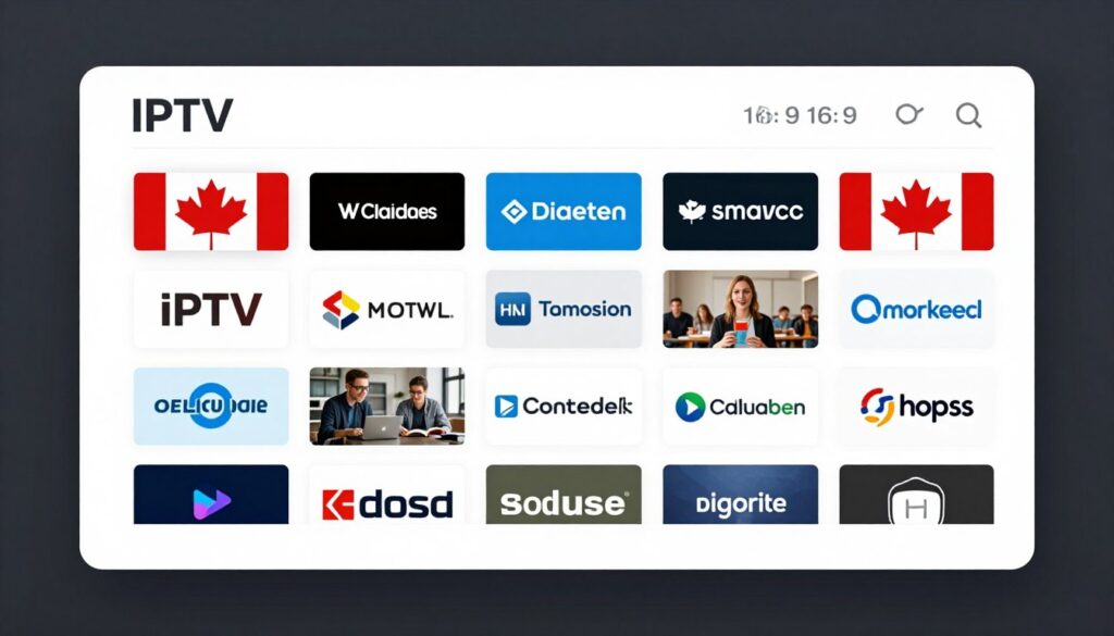 Simple IPTV interface showing basic channel package