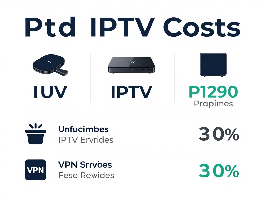 Visual breakdown of potential additional costs for IPTV setup and usage