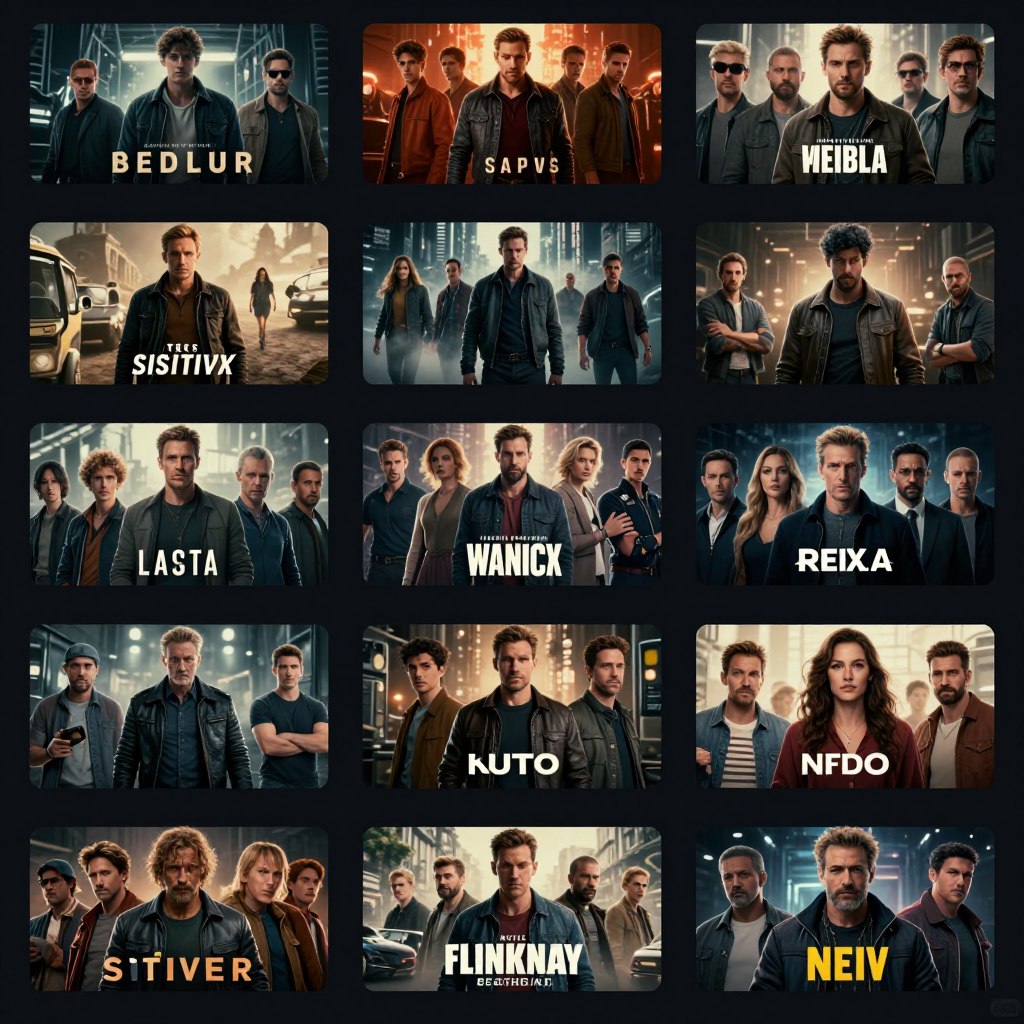 Movie and entertainment channels showing latest releases and series