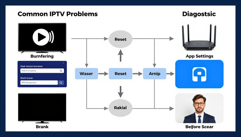 Technical troubleshooting process for IPTV streaming issues